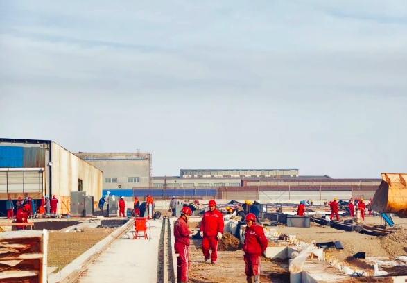 全鑫建设承建五鑫渣缓冷项目进入尾声